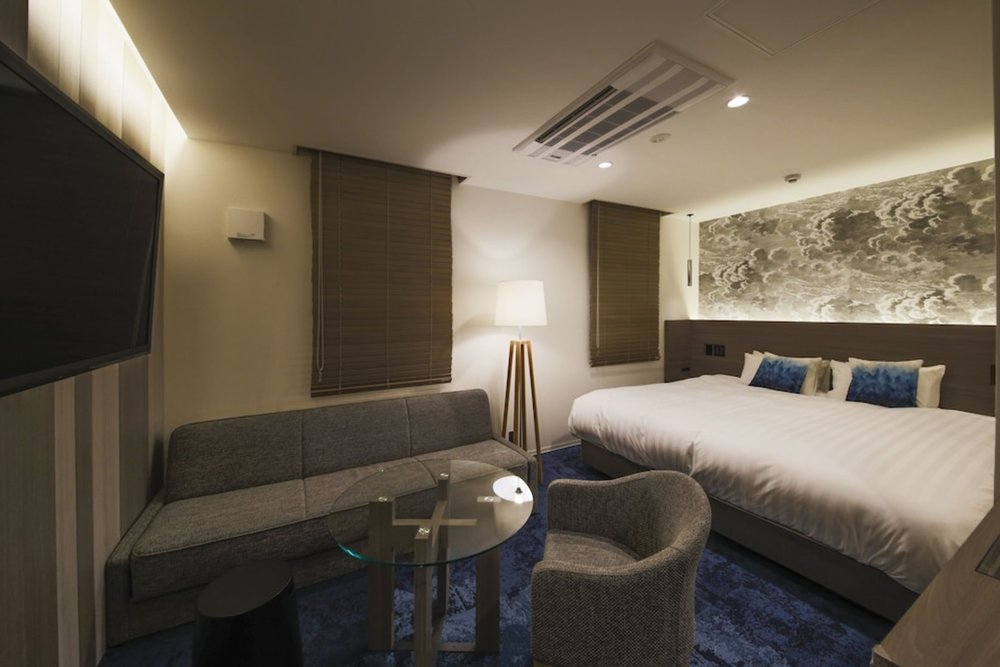 Deluxe double room at Hotel Code Shinsaibashi