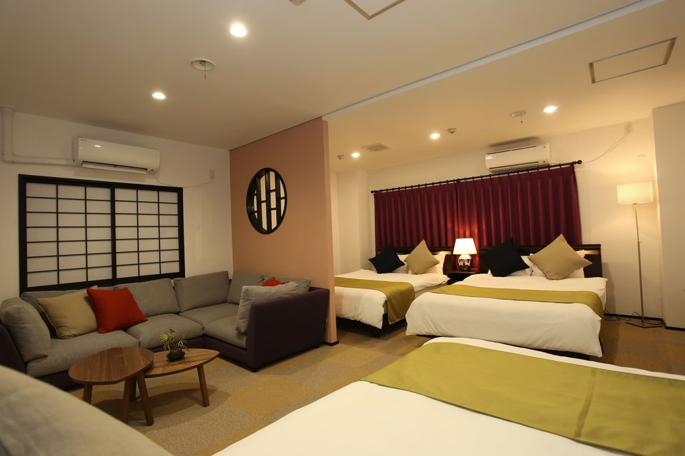 Deluxe triple room at Rozy Hotel Namba