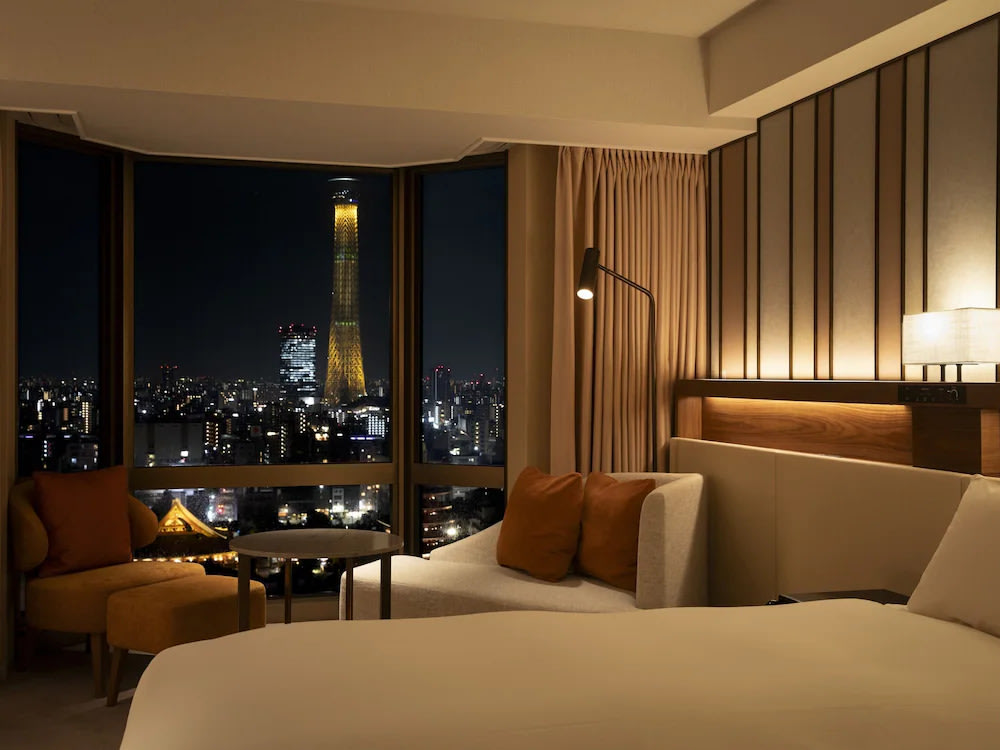 A stunning view of Tokyo Skytree from an Asakusa View Hotel room