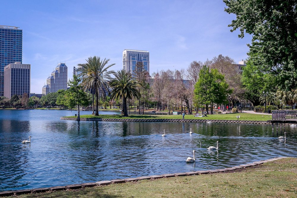 Lake Eola Park in downtown Orlando