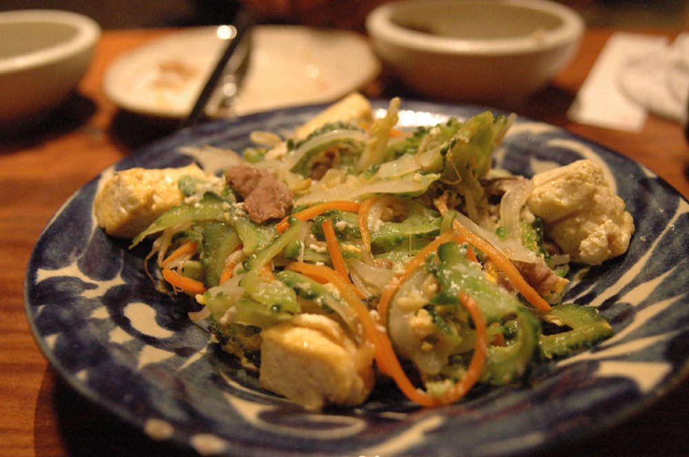Traditional goya champuru stir fry with tofu and vegetables | Photo Credit: Wikimedia Commons