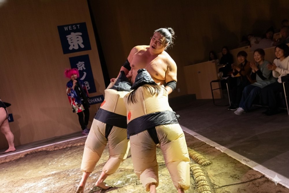 Stable sumo show in Kyoto