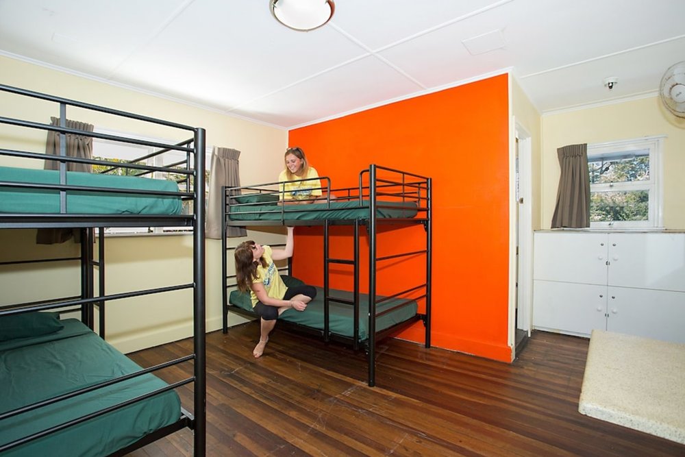 Shared bunk bed room at Backpackers in Paradise Gold Coast hostel
