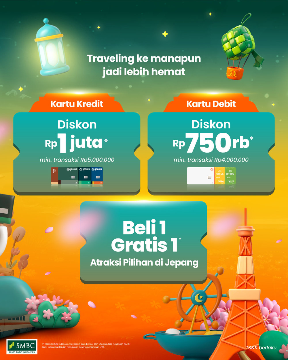 Jenius Online Travel Fest Discount