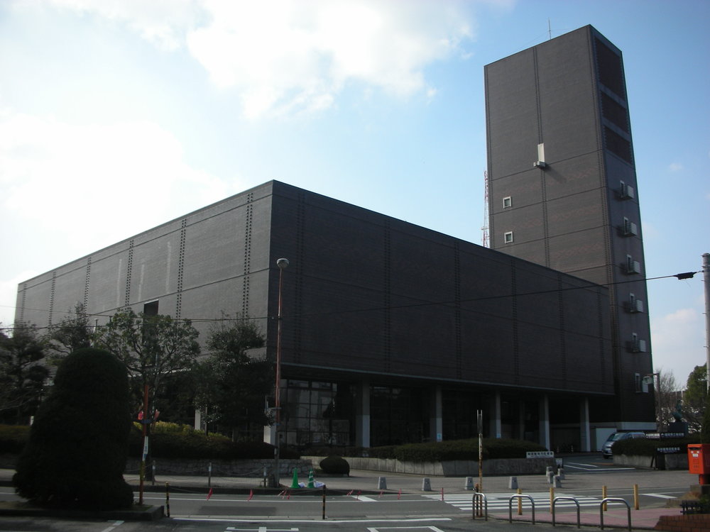  Exterior of Fukuoka Prefectural Museum of Art featuring its minimalist brick design