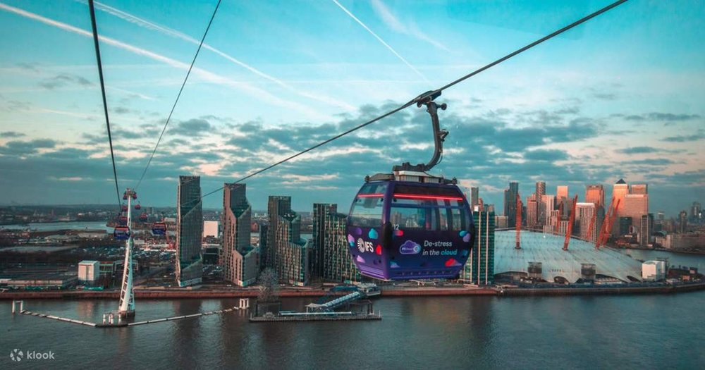 A cable car suspended in London