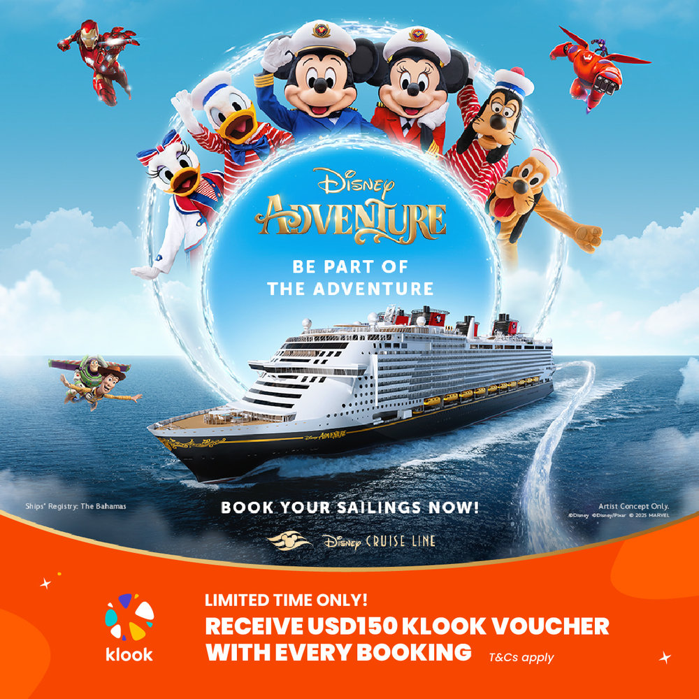 Disney adventure disney cruise line usd150 klook voucher klook my