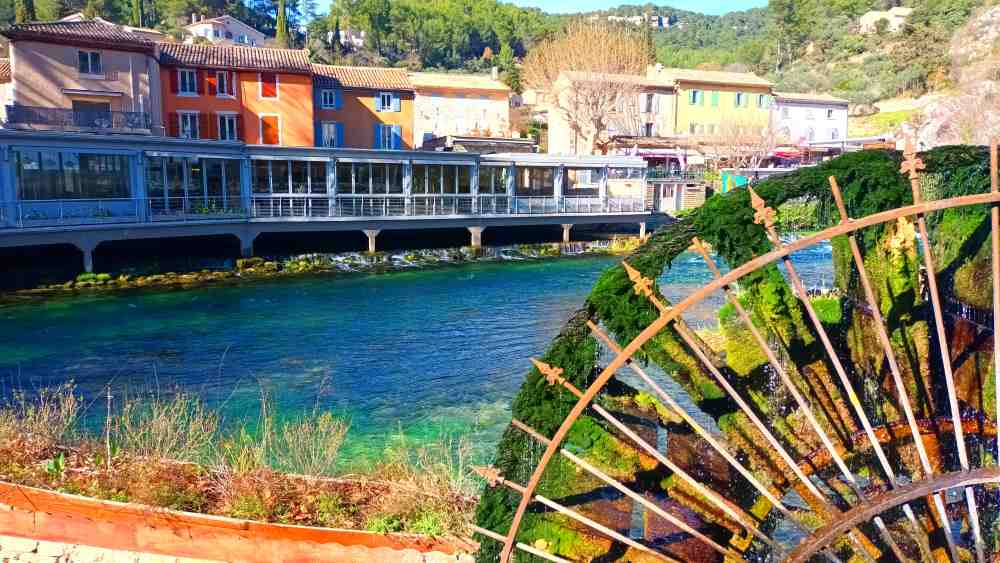 Scenic village view near Avignon town in Provence France
