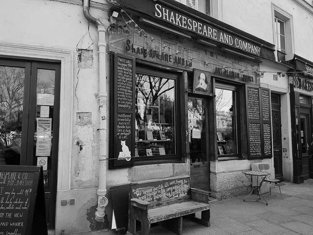 The Shakespeare and Company bookstore