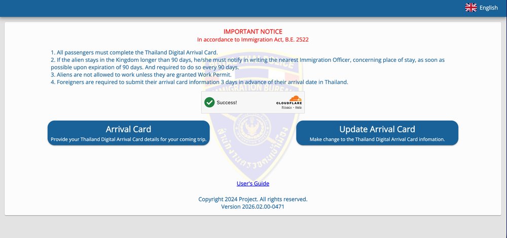 SG - thailand travel requirements