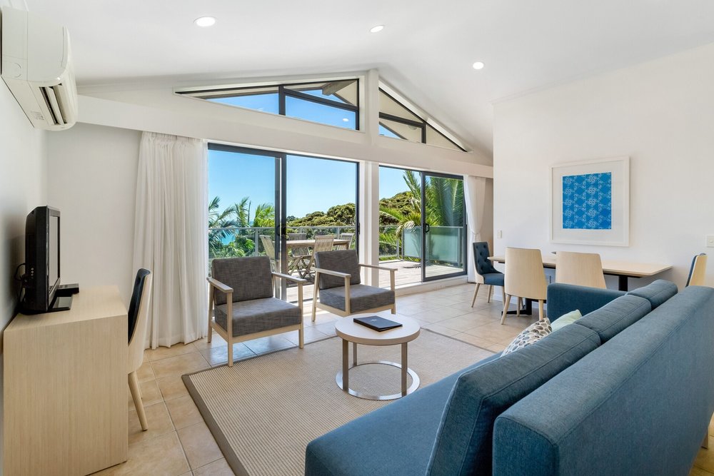 Garden room views at Waiheke Island Resort