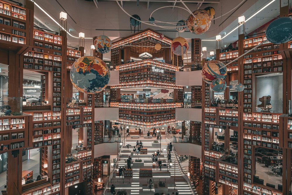 Starfield Library inside COEX Mall in Gangnam