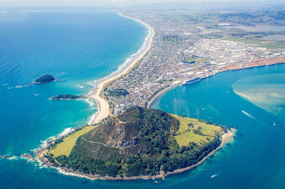 Coastal views from the summit of Mount Maunganui