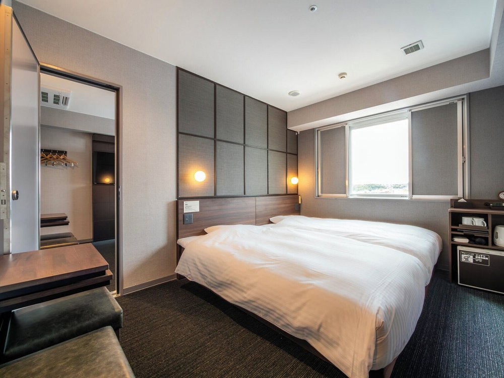Modern budget room at Super Hotel Lohas JR Nara Eki near JR Nara Station