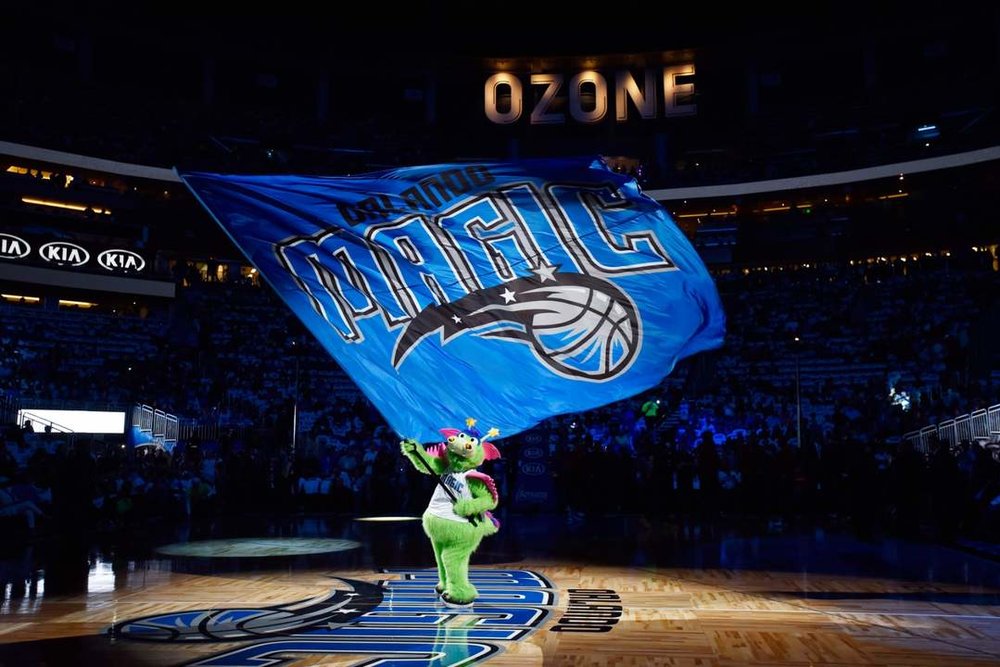 Half-time show at an Orlando Magic basketball game
