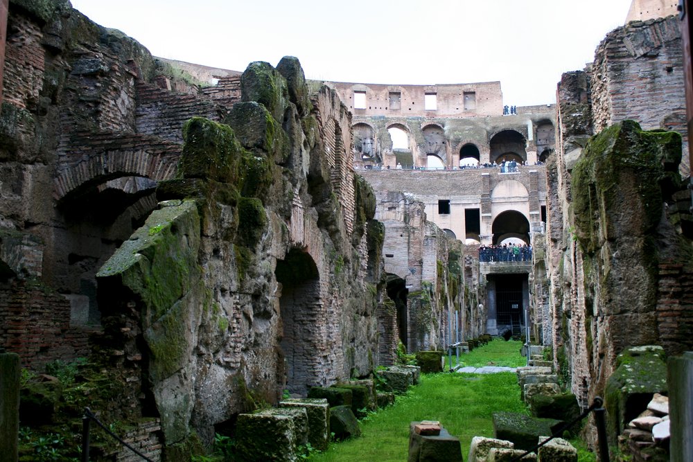 Colosseum underground tunnels beneath the arena in ancient Rome | Photo from Context Travel on Flickr
