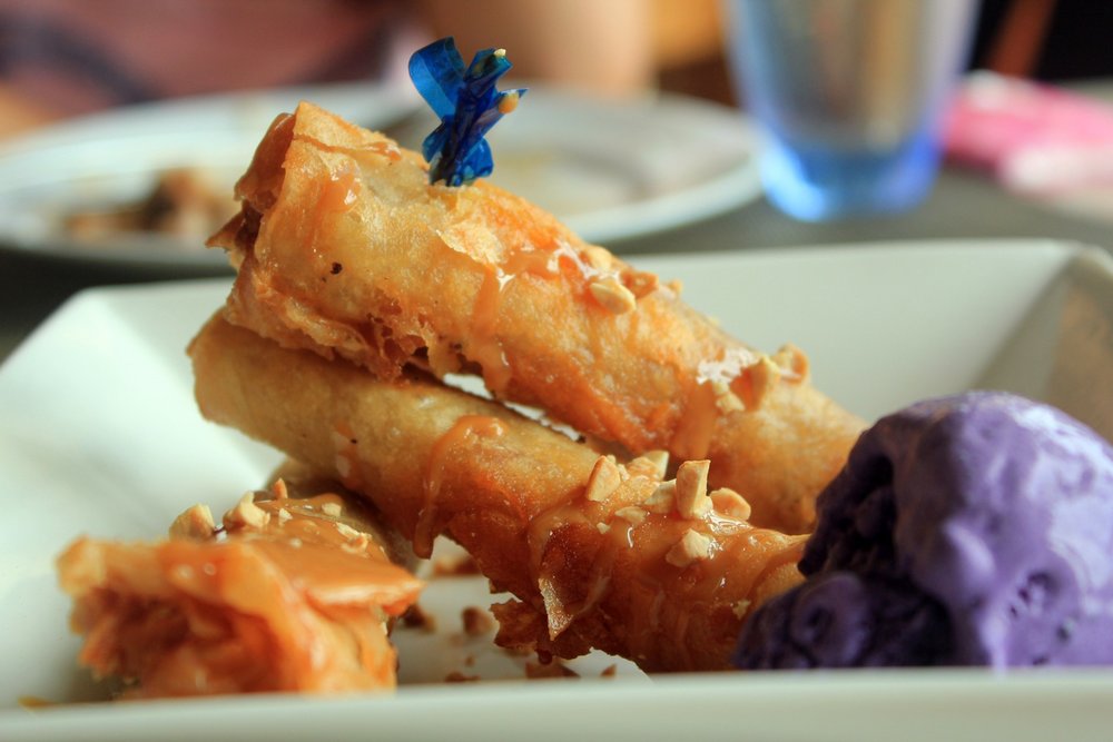 Turon with ube ice cream | Photo Credit: Public Domain Pictures