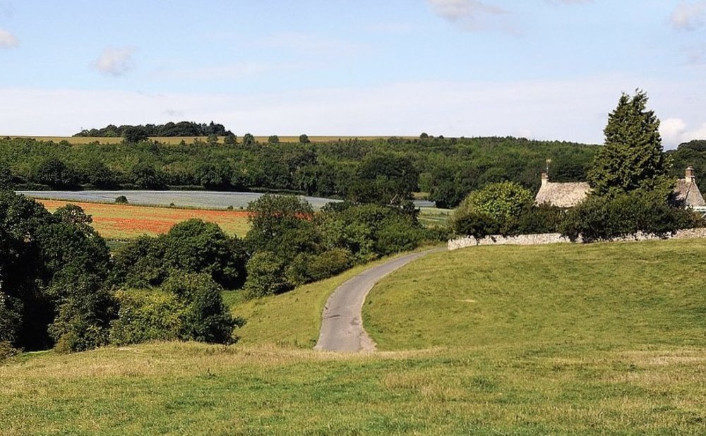Scenic countryside along the Cotswold Way