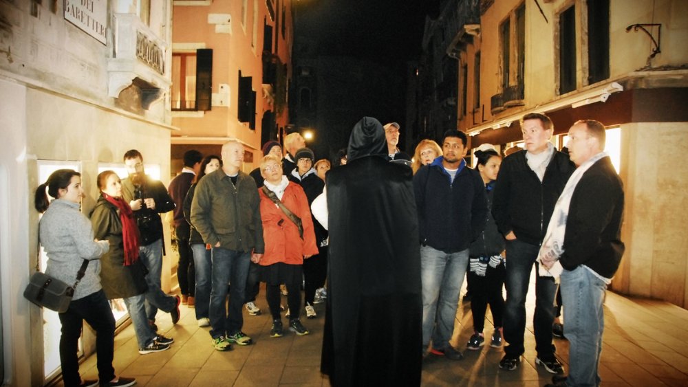  Walk along Riva del Carbon, where ghostly whispers mix with the canal’s waves