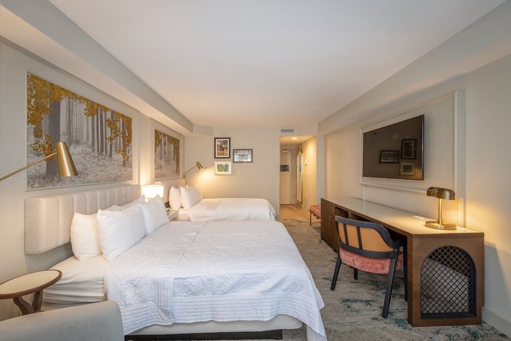 Castle Hotel Orlando stylish guest room with two beds near International Drive attractions