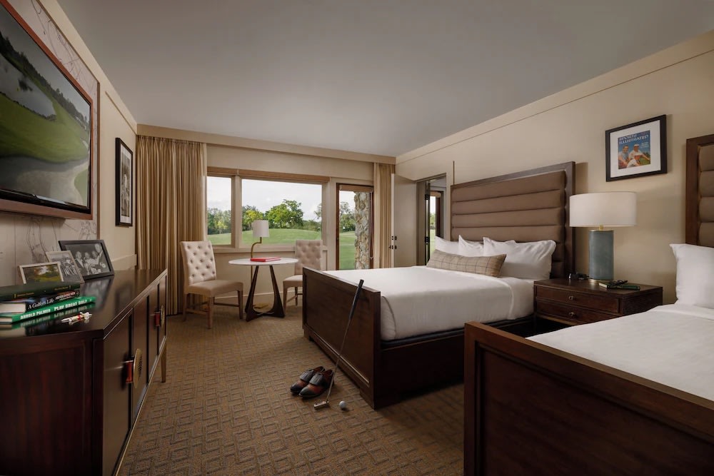 Arnold Palmer's Bay Hill Club & Lodge golf resort room overlooking Bay Hill course Orlando