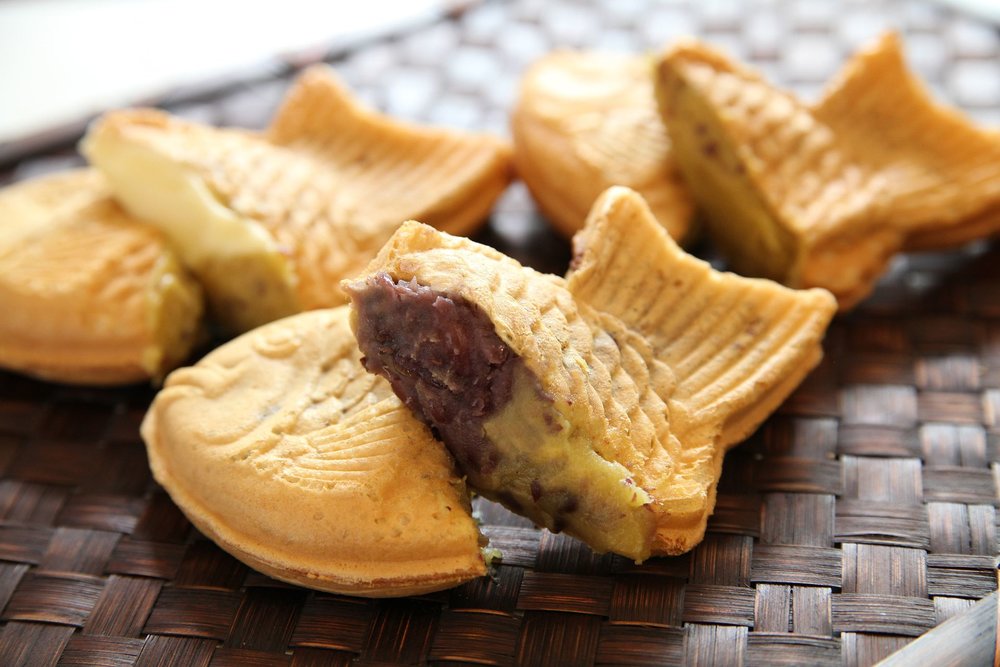 Korean bunggeoppang fish-shaped pastry with red bean filling