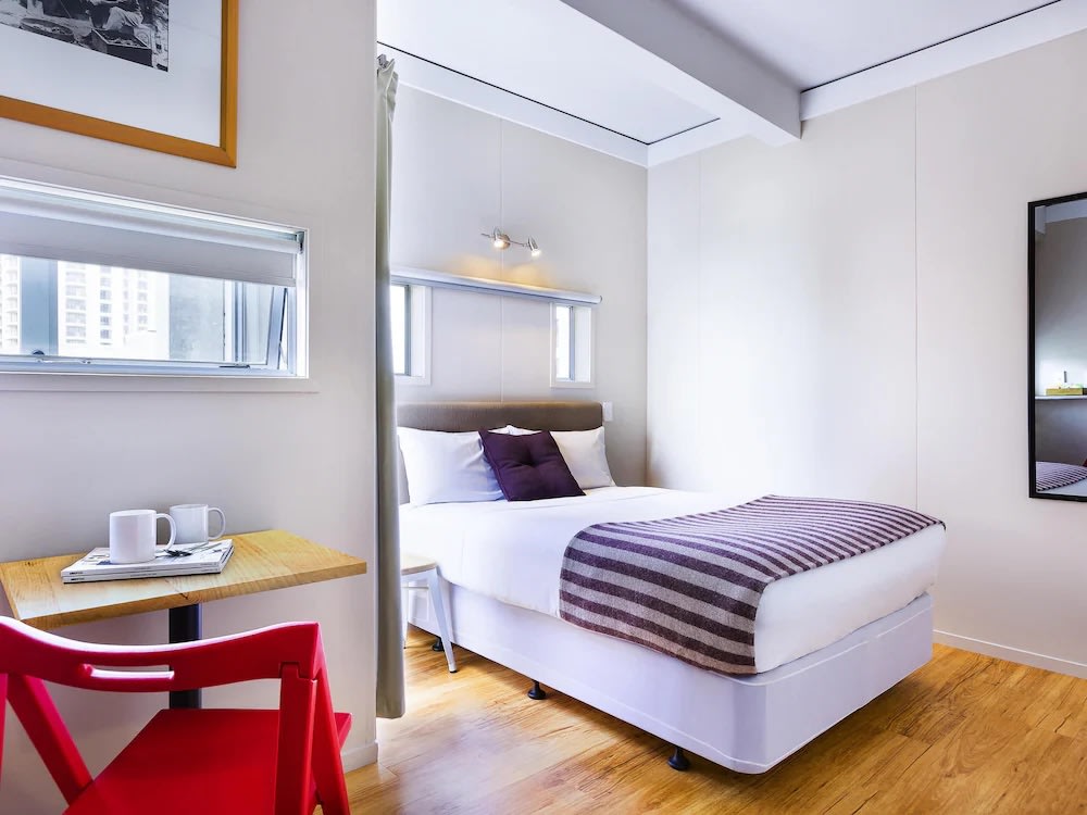 Compact modern room at ibis Budget Auckland Central in Auckland CBD