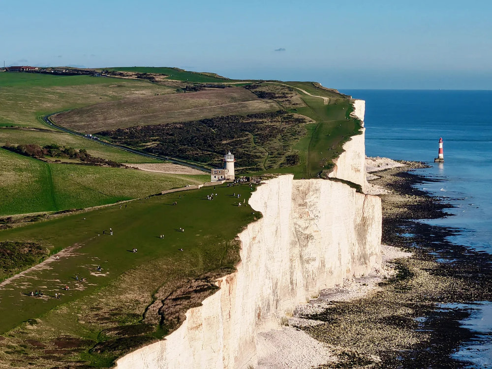 Seven Sisters Cliffs near Brighton with coastal scenery