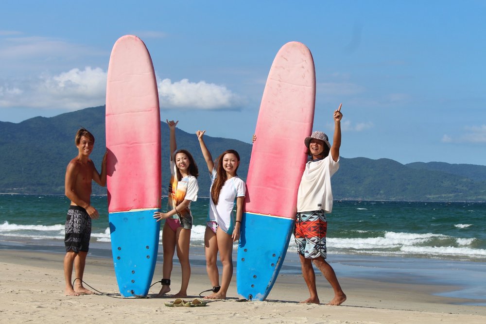 Surfing lessons in My Khe Beach