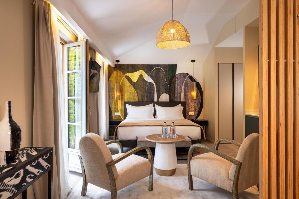 Elegant modern guest room at Palais Segurane Boutique Hotel
