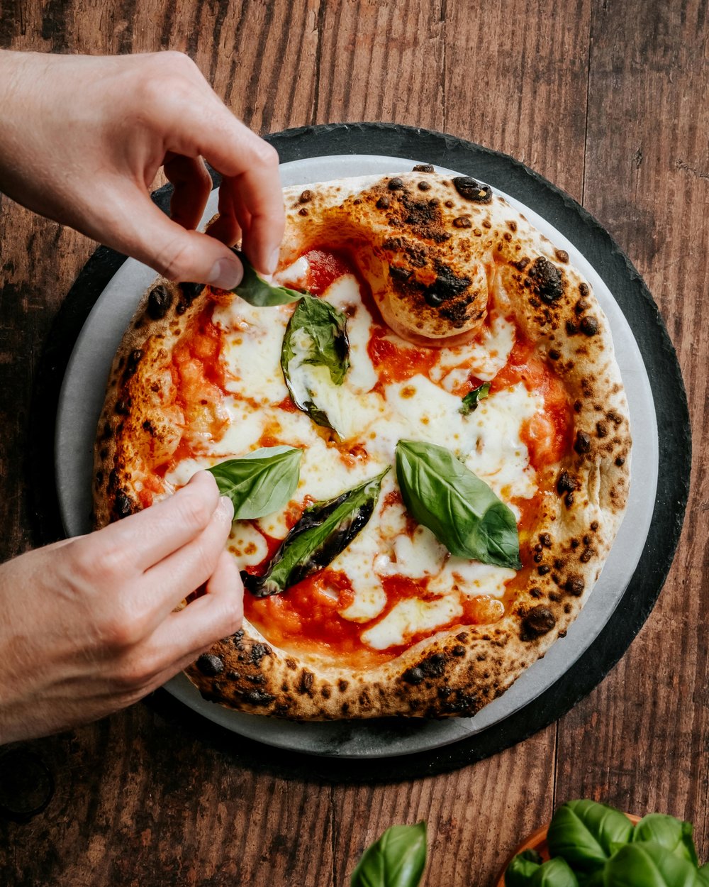 Sourdough Margherita pizza 