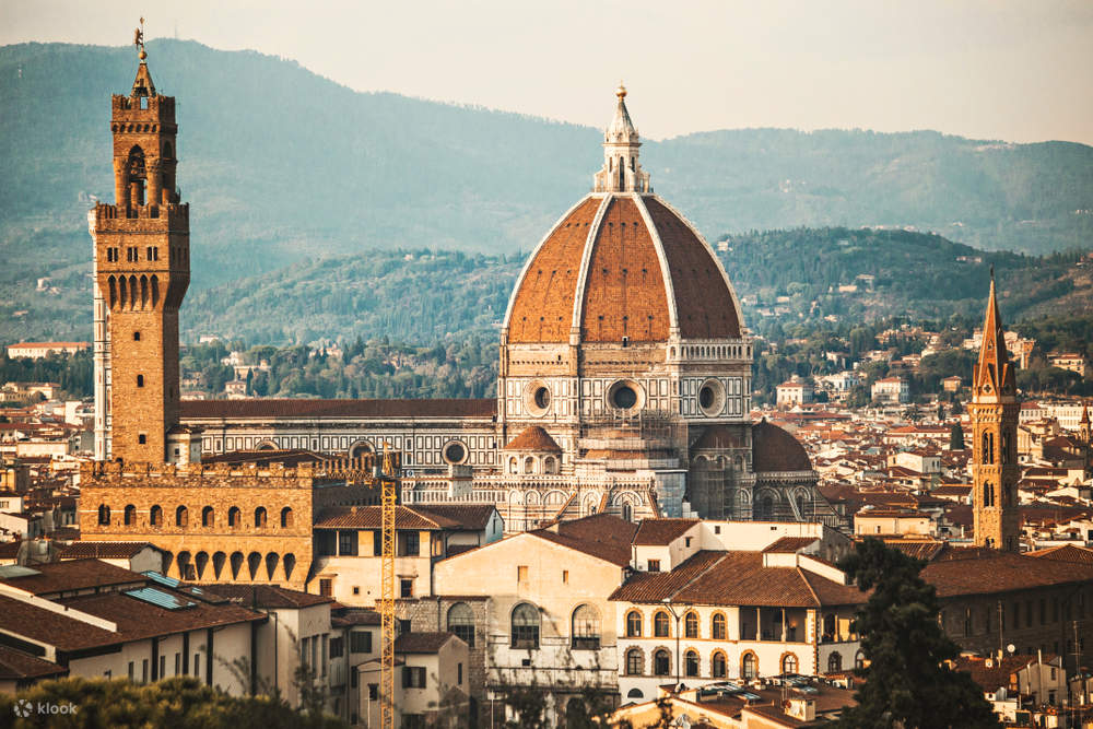 A panoramic view of Florence, which includes a view of the Florence Duomo
