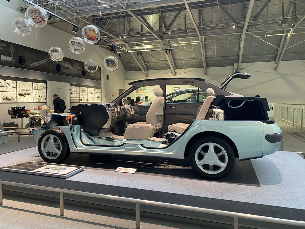 Toyota Commemorative Museum showcasing car technology exhibits