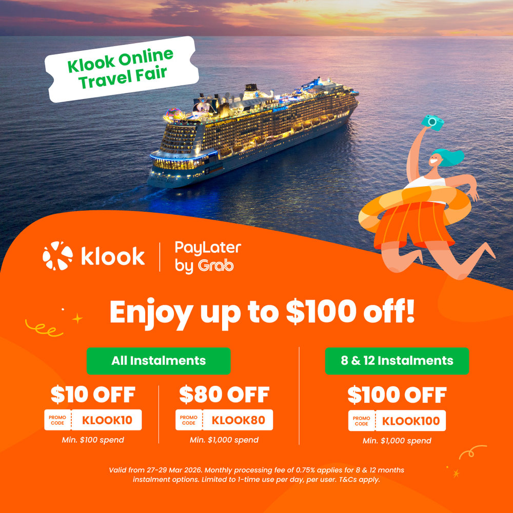 SG - klook online travel fair grab paylater