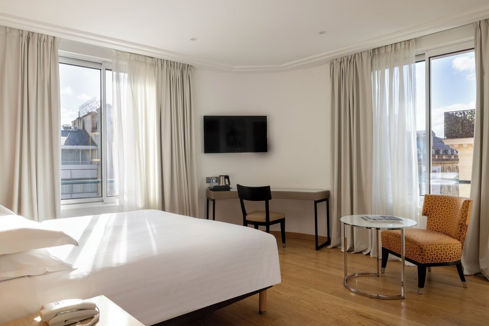 Spacious rooms at Hotel de Castiglione, Paris.