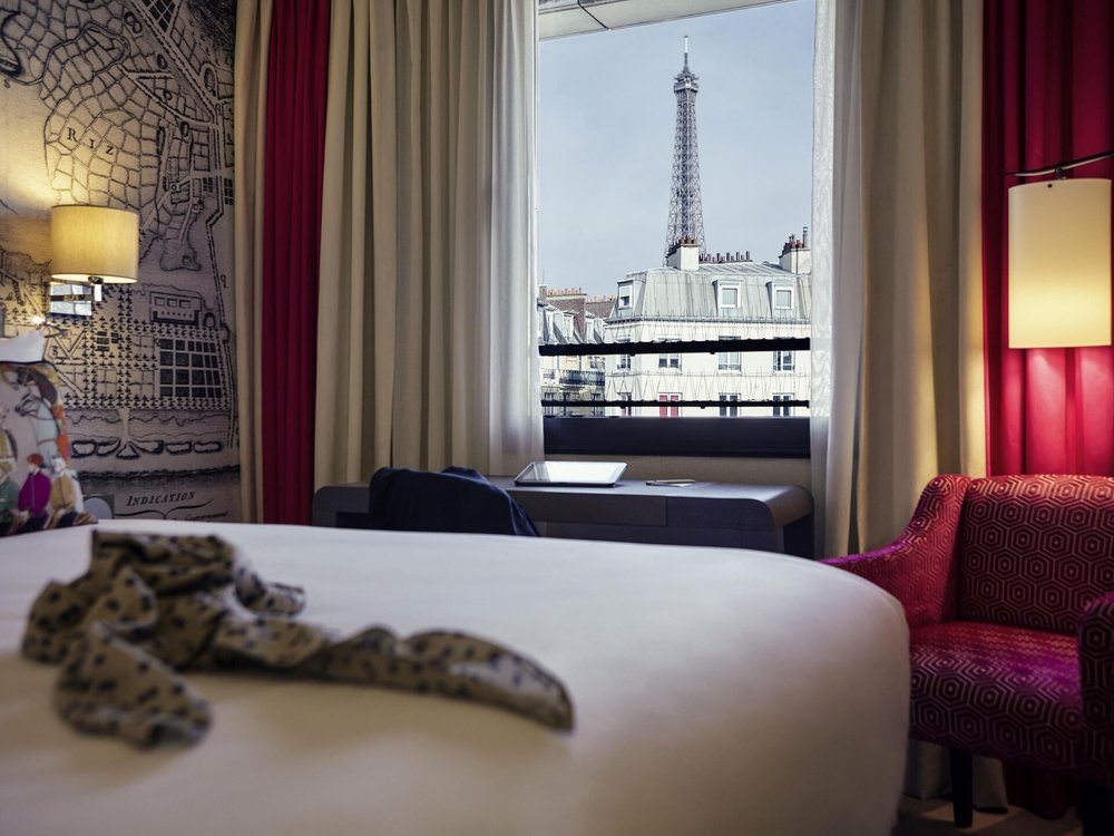 A view of the Eiffel Tower from the Mercure Paris Tour Eiffel Grenelle.