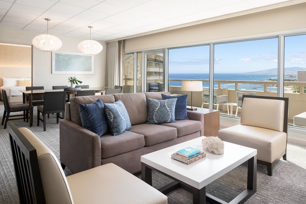 Oceanfront room at Sheraton Waikiki Beach Resort with stunning views