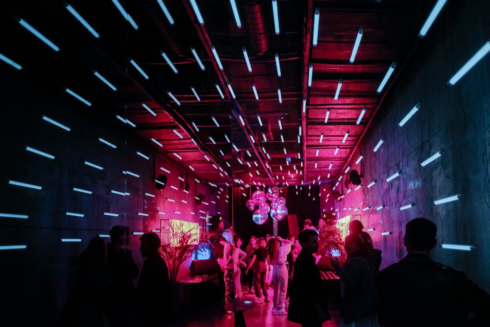 People enjoying at the dance club