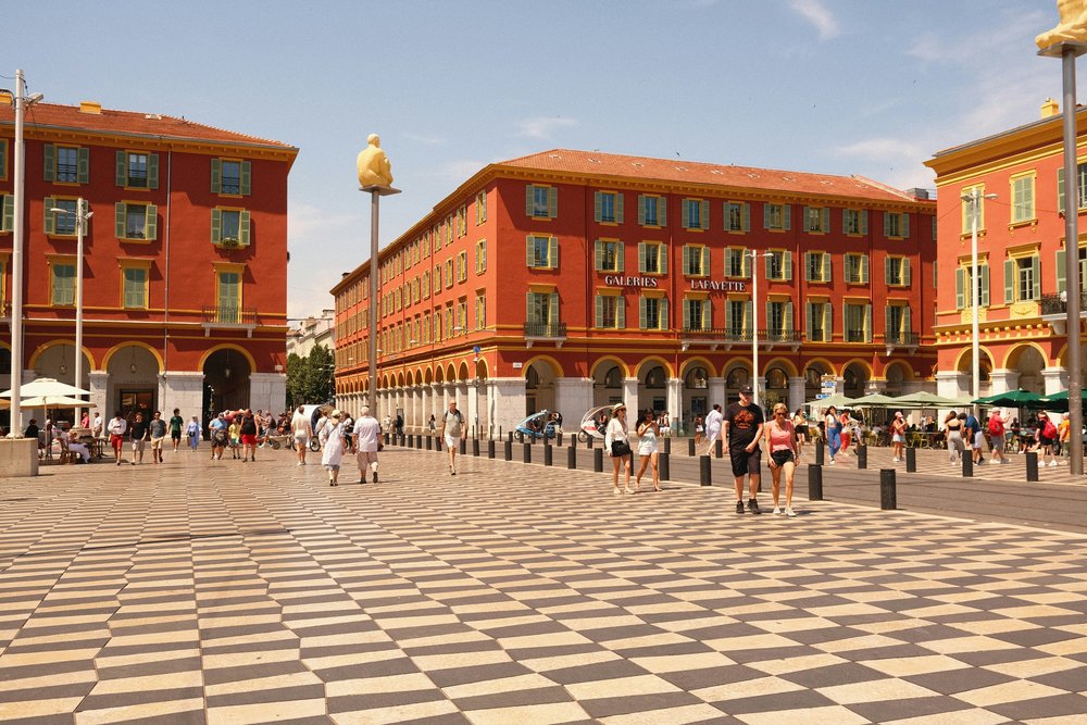 Sunny views at Place Masséna in Nice, France | Photo Credit: Lum Lumi on Unsplash