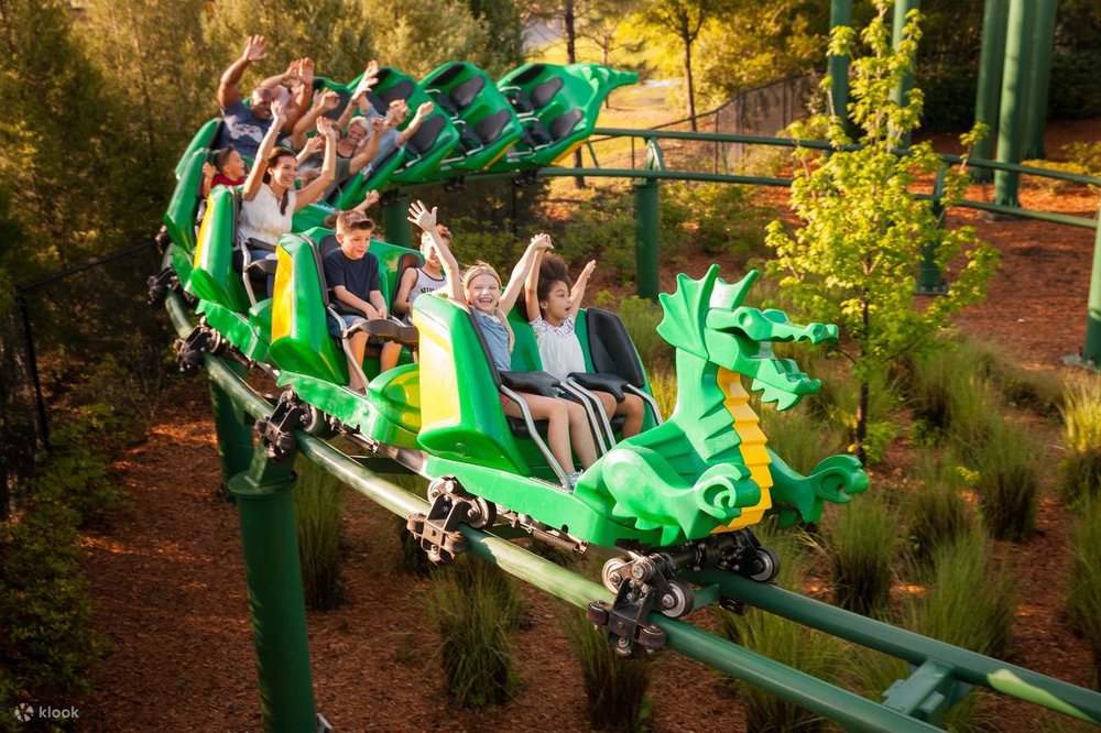 Kids enjoying a roller coaster ride at LEGOLAND Windsor Resort