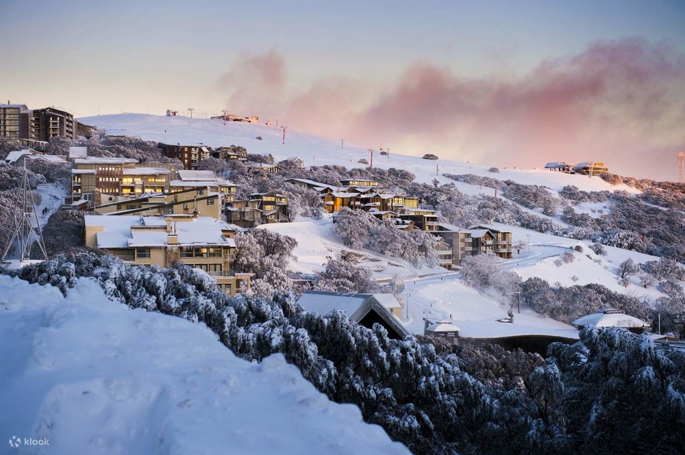 The snowy Mount Buller in Victoria, Australia
