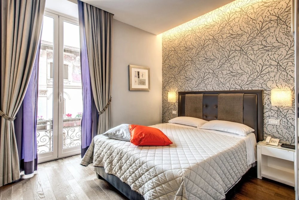Contemporary room interior at Boutique Hotel Roma in central Rome