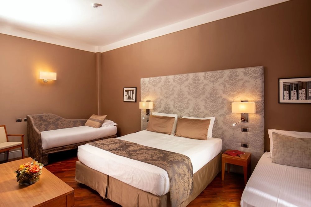 Monti Palace Hotel room with modern design in Rome