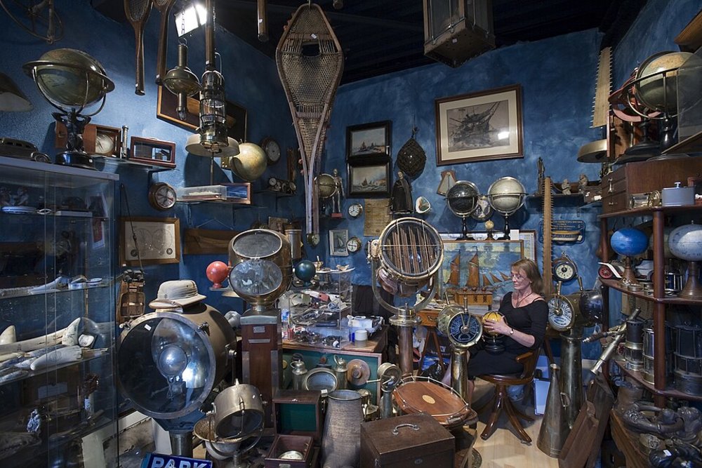 An antique shop at one of the many Parisian flea markets.