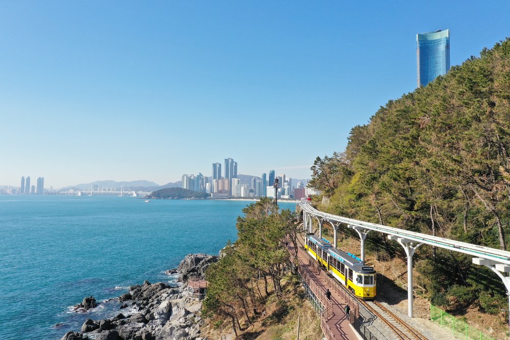 The Sky Capsule at Haeundae Blueline Park.
