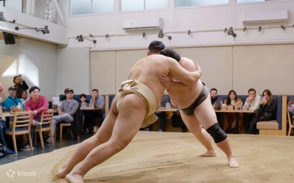 Sumo wrestlers in action!