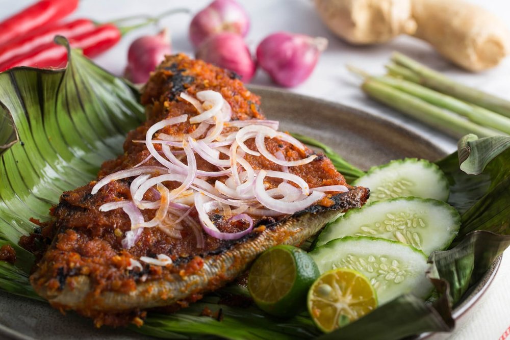 Cá Đuối Nướng Xốt Sambal Kiểu Singapore
