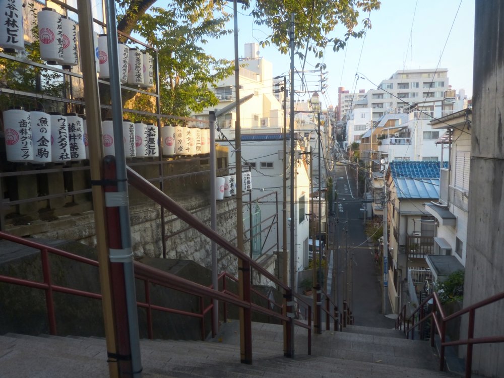 Anime-inspired staircase in Tokyo from Your Name film scene