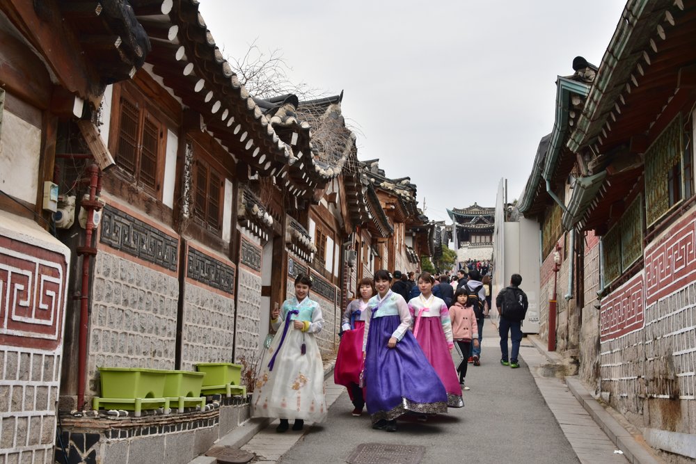 Traditional streets of Bukchon Hanok Village | Photo Credit: Wikimedia Commons
