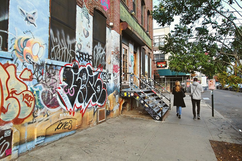 Street art in Brooklyn’s alleyway